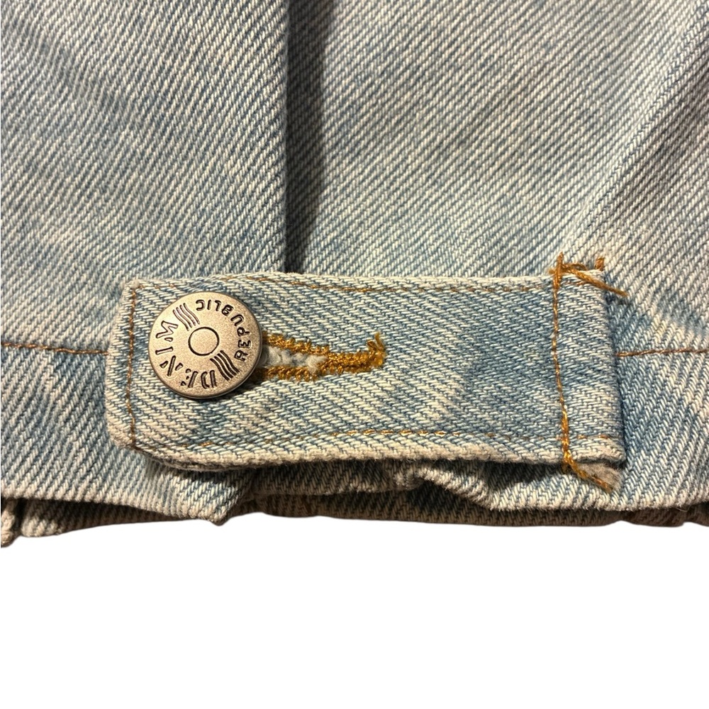 Vintage Denim Republic Harley Davidson Patch Biker Vest Women's Medium - Picture 10 of 10